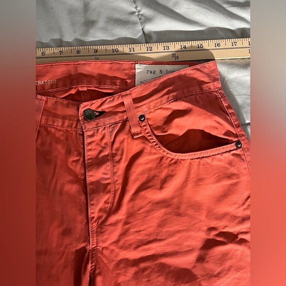 Rag and Bone RB 15X Slim Straight Coral Tailored Workwear Jeans 31 - Picture 6 of 12